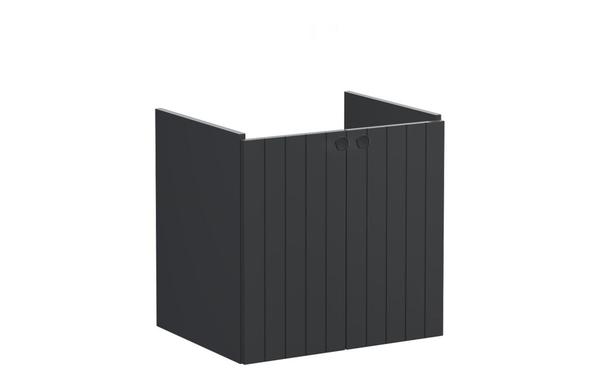 VitrA Root Groove 60cm 2 Door Wall Hung Washbasin Unit - Matt Graphite